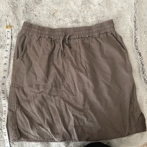 Mocha linen skirt